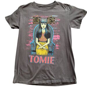 Junji Ito Collection/ Tomie Graphic T-Shirt Mens S in Gray/  Manga Horror